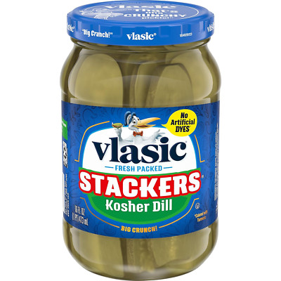 Vlasic Stackers Kosher Dill Pickles, Keto Friendly, 16 FL OZ