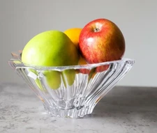 Crystal Bowl 8 " Bohemia Clear Vase Czech Glass Fruit Desert Sweets Gift NEW