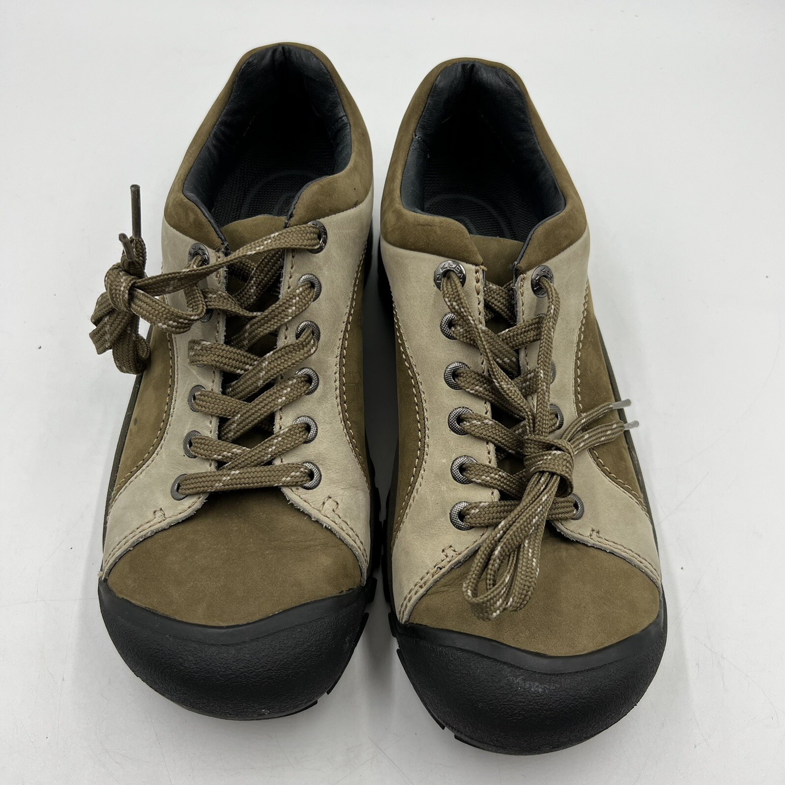 Keen Briggs Sneaker Casual Shoes Women's Size 9.5 Tan Brown Suede Walking Hiking