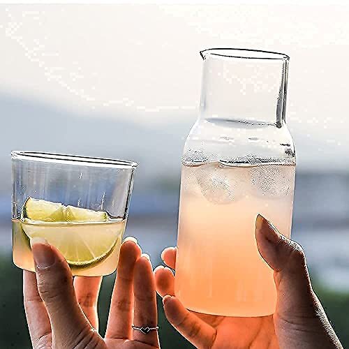 500ml Bedside Water Carafe Set With Tumbler Glass Set For Bedroom Nightstand Gla - Picture 3 of 8