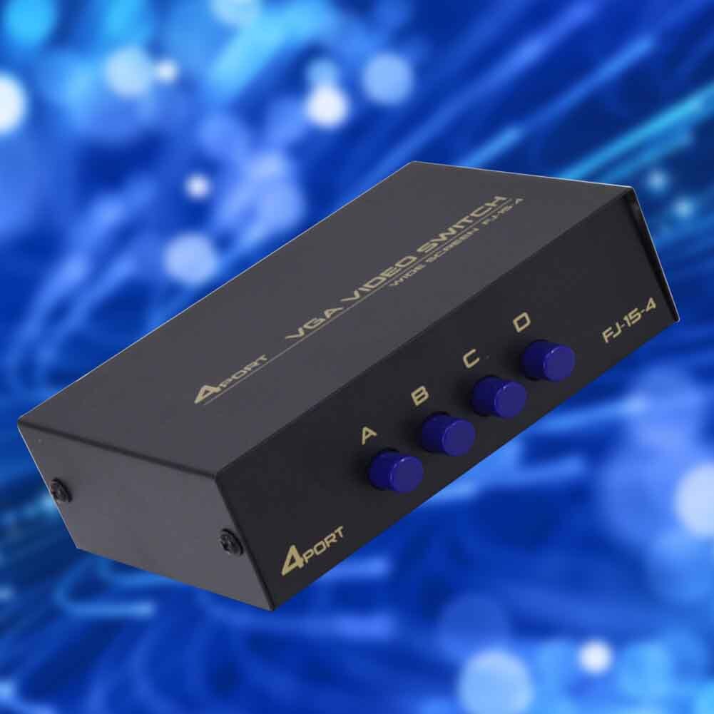 Ports For Computer VGA Hub Sharing USB 2.0 Plug And Play KVM Switch