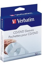 Verbatim CD/DVD Paper Sleeves-with clear window 50pk  5 Packs  250 Sleeves 
