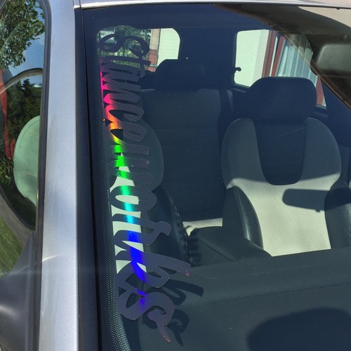 Aufkleber STANCEWORKS - FRONTSCHEIBEN - Aufkleber OIlslick Glitzer Folie Schwarz - Afbeelding 1 van 12