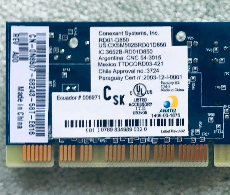 Conexant internal modem RD01-D850 (RD01D850) 56 Mbps - Image 3 of 4