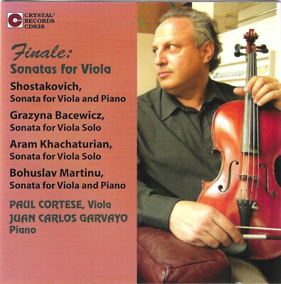 Paul Cortese + Juan Carlos Garvayo - Sonatas For Viola (2007) CD - RARE!