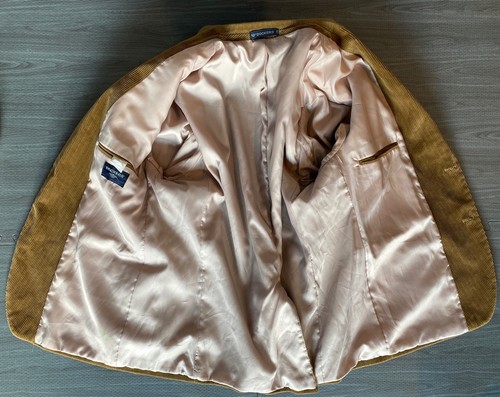 Dockers Blazer Corduroy Sport Coat Mens 48R 2 Button Jacket Caramel Brown Casual - Picture 7 of 16