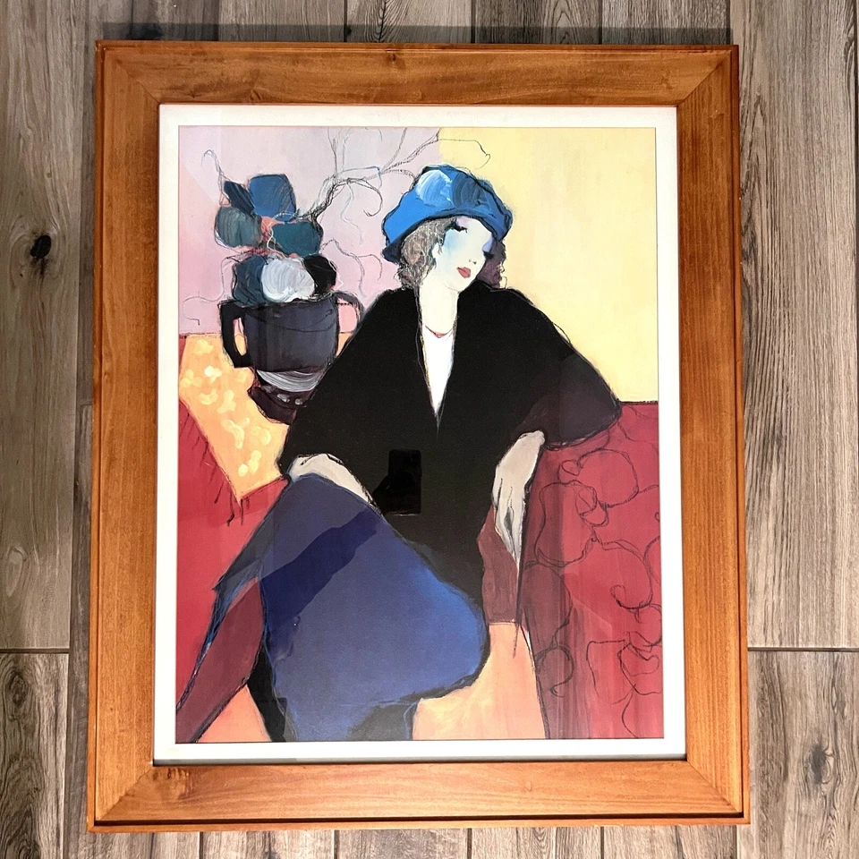 Litografía ITZCHAK TARKAY “Mujeres en el almuerzo” y “Suzanne sentada” grande 30x24 Foto 3 de 4