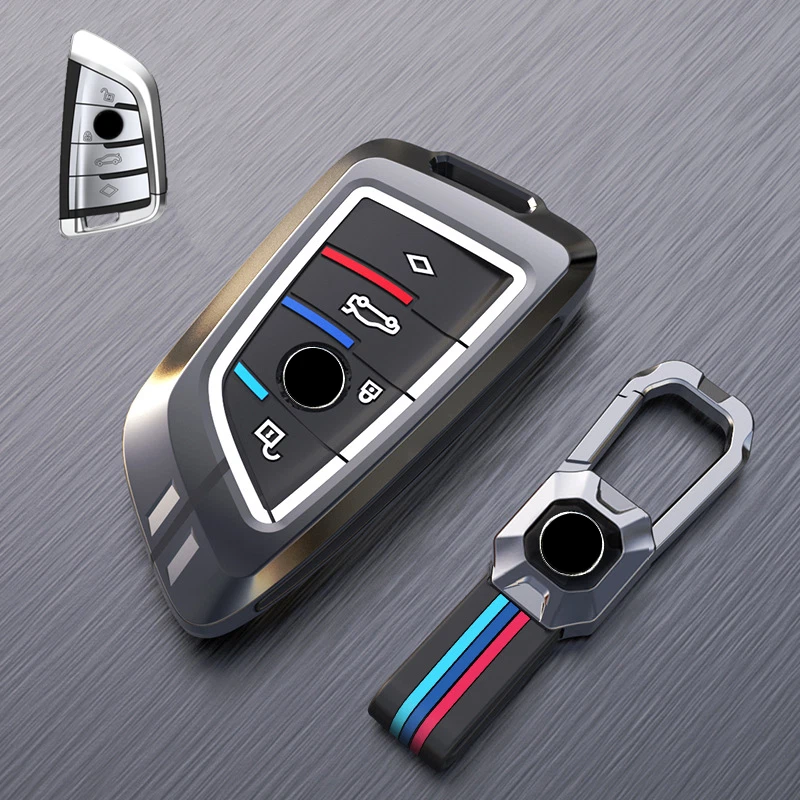 Zinc Alloy Car Key Fob Case Cover For BMW X1 X2 X3 X4 X5  X6 X7 1 2 3 4 5 6 7 M5 — 第 3/4 张图片