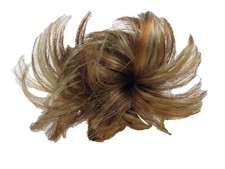 Hair Piece Extension Red Blonde Elasticated Band Messy Bun Scrunchie Synthetic