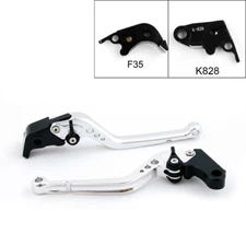 Long Brake Clutch Levers For Kawasaki ZX636R / ZX6RR 2005-2006 Silver #3