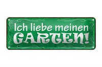Blechschild Spruch 27X10Cm Ich Liebe Meinen Garten Metall Deko Schild Tin Sign