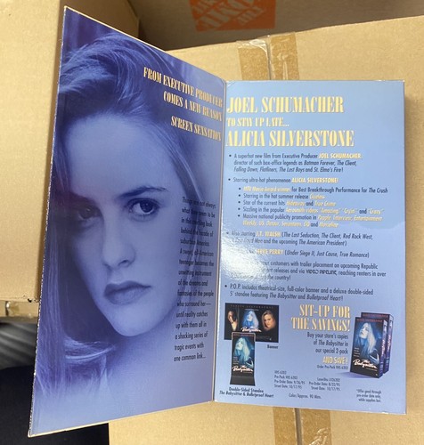 The Babysitter VHS 1995 Alicia Silverstone Jeremy London Promo Screener Rare - Picture 3 of 5
