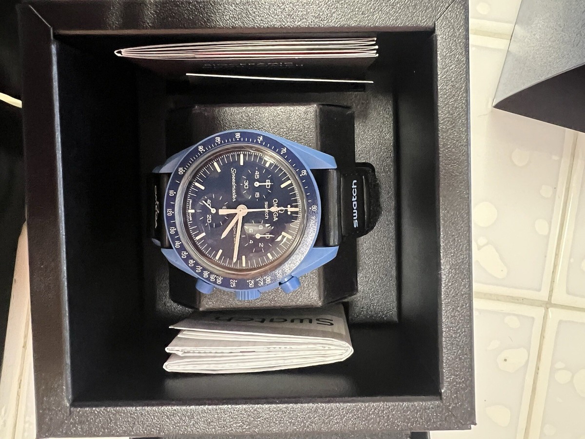 【新品】OMEGA x swatch　NEPTUNE　紙袋付き 新品】OMEGA x swatch NEPTUNE 紙袋付き Omega X Swatch Mission