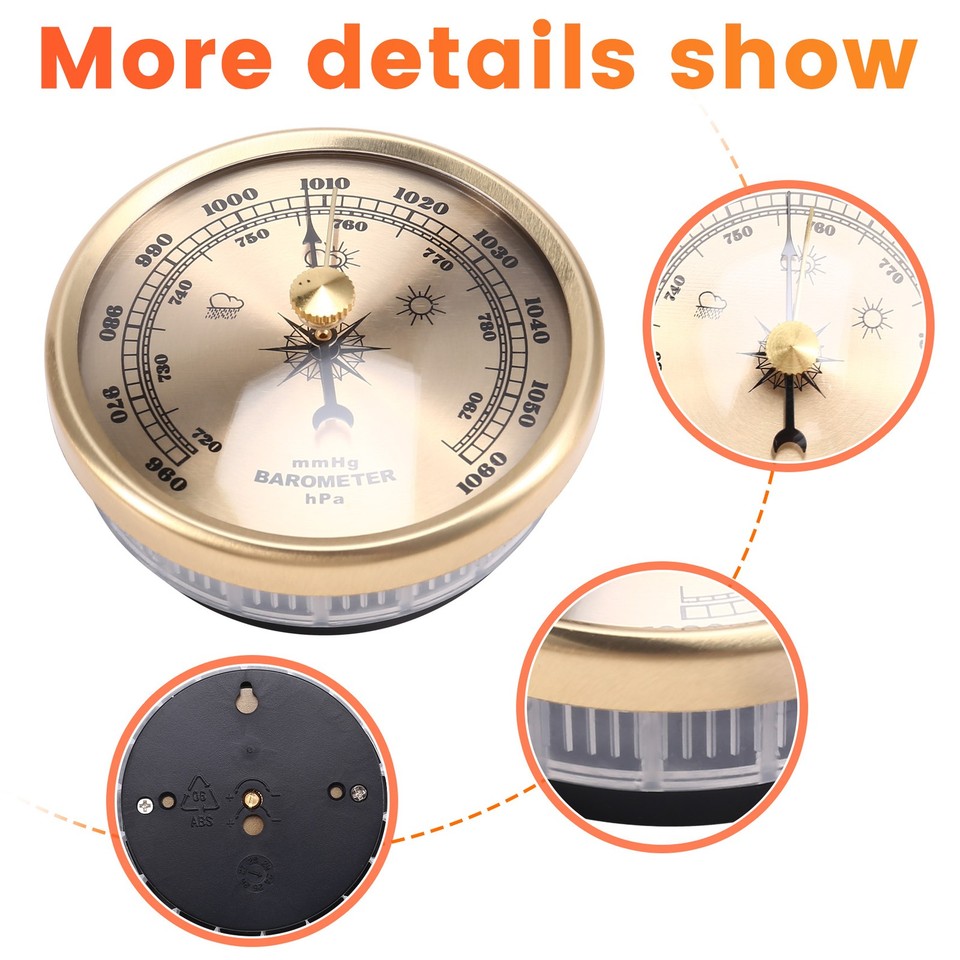 70mm Atmospheric Home Barometer Weather Forecasting Instrument ...