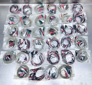 Large lot of 34 Kendall 5 Lead ECG Leads in Packs & Tested