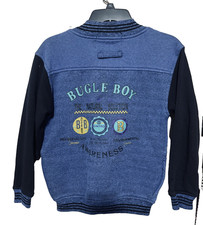 Vintage 90s Bugle Boy Varsity Jacket Boys sz S/8 Letterman Logo Kids