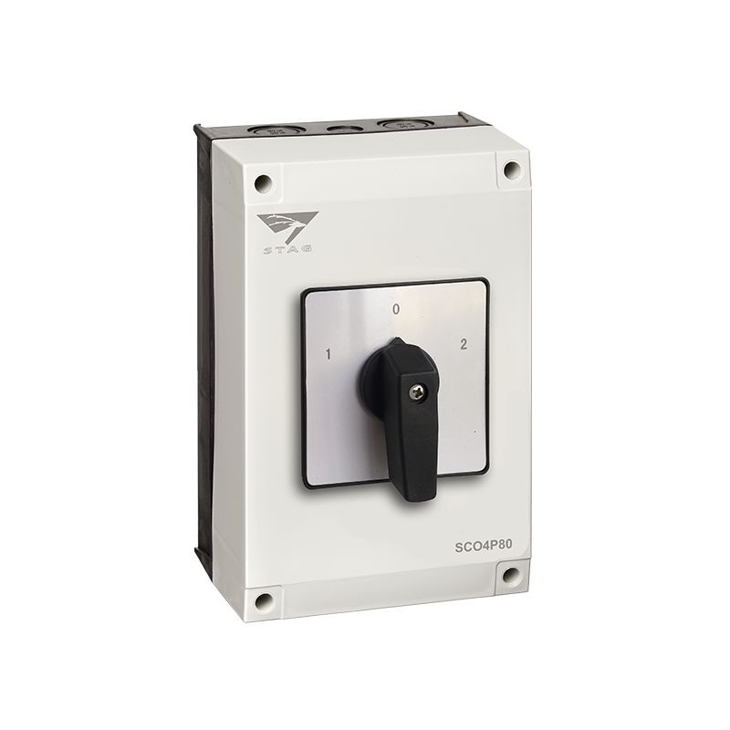 Inverseur de source manuel 80A avec commutation sécurisée monophasé triphasé