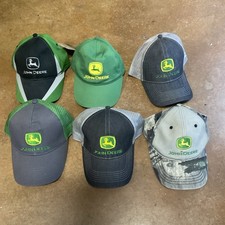 Lot of 6 John Deere Snapback And Adjustable Hat/Caps