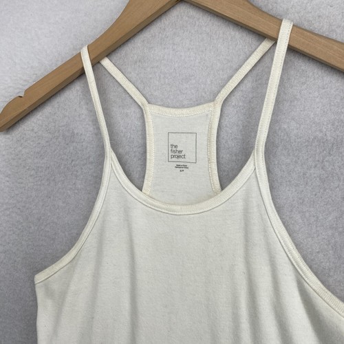 THE FISHER PROJECT EILEEN FISHER Tank Top S Baumwolle Racerback Neckholder Off White - Bild 2 von 13