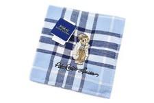 Polo Bear Accessories Unisex Ralph Lauren Towel Handkerchief For Women Blue Hand