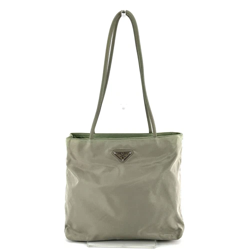 Sac fourre tout PRADA testo nylon kaki authentique du JAPON