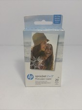 HP Sprocket 2x3 Inch Photo Paper Sheets 20 Count Brand New Factory Sealed