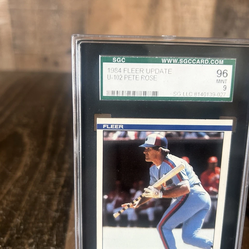 1984 Fleer обновление Пит Роуз #U-102 экспозиции SGC 96 новом 9 - Изображение 3 из 4