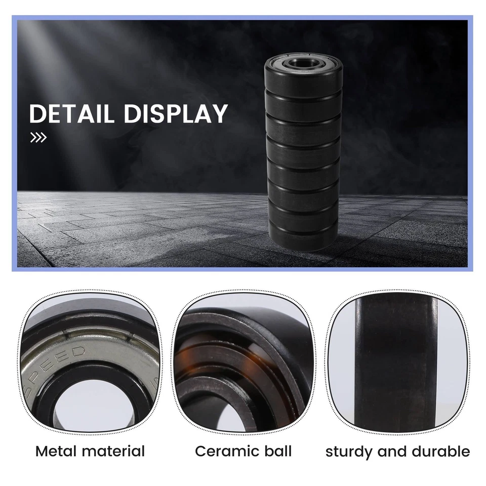 16 керамических подшипников 608 8X22X7 мм ABEC-11 6 белых шариков ZrO2 для скейтборда 7132 - Изображение 2 из 4