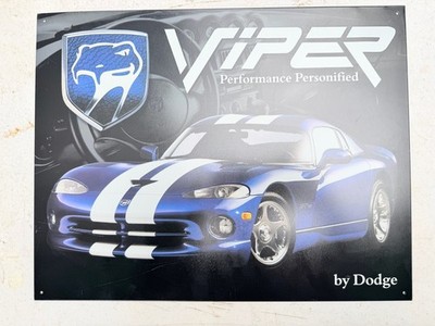 VIPER Performance Personified by Dodge 2000 Sports Car Garage Tin Wall Sign