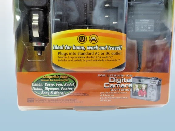 CARGADOR DE BATERÍA PARA CÁMARA DIGITAL DURACELL PARA HOGAR, TRABAJO Y VIAJE EN CAJA Foto 3 de 4