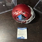 Jerry Rice Autographed “Red” Autograph HOF Mini Helmet Inscription Beckett COA