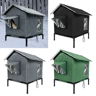 Outdoor Cat House Waterproof Stray Cat Shelter for Winter Backyard Community
