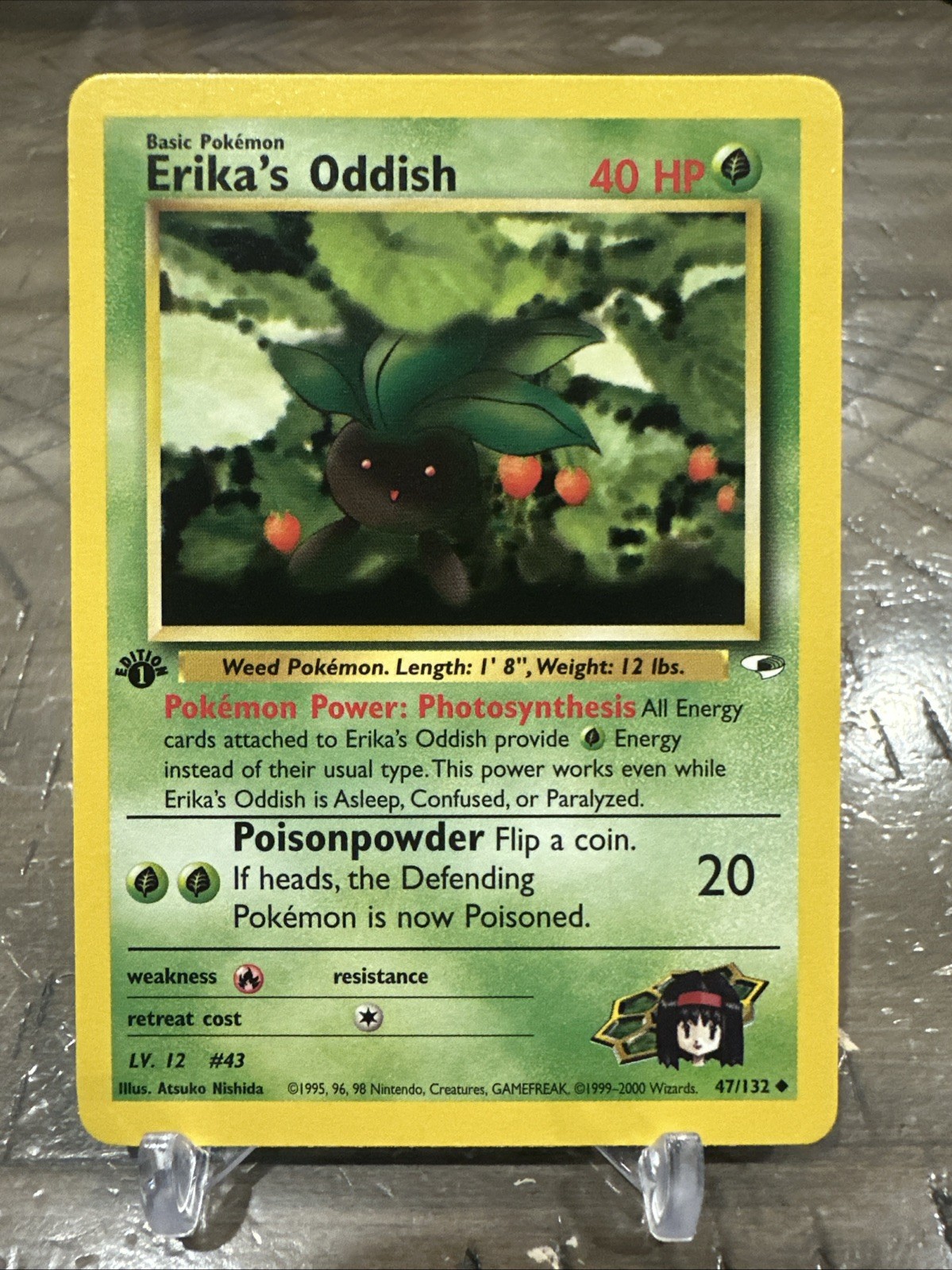 Pokemon 1st Edition Gym Heroes Erika’s Oddish 47/132 NM/M