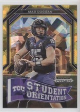2023 Panini Prizm Draft Picks Student Orientation Gold Ice Max Duggan #SO-8 05k6