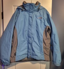 The North Face HyVent Women's Hooded Jacket Blue Gray Size M
