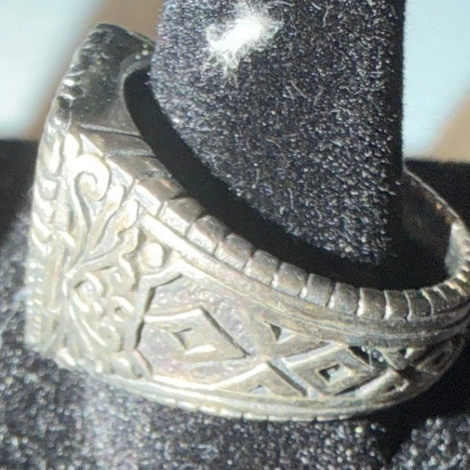 Scott Kay Hombre Plata Esterlina Flor de Lis Diseño Cruz (Talla 12) Foto 2 de 4