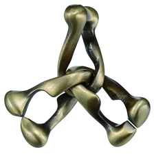 Hanayama Level 6 Cast Metal Brain Teaser Puzzle - Trinity