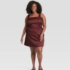 Elegant Chic Burgundy Mini Dress Size 16
