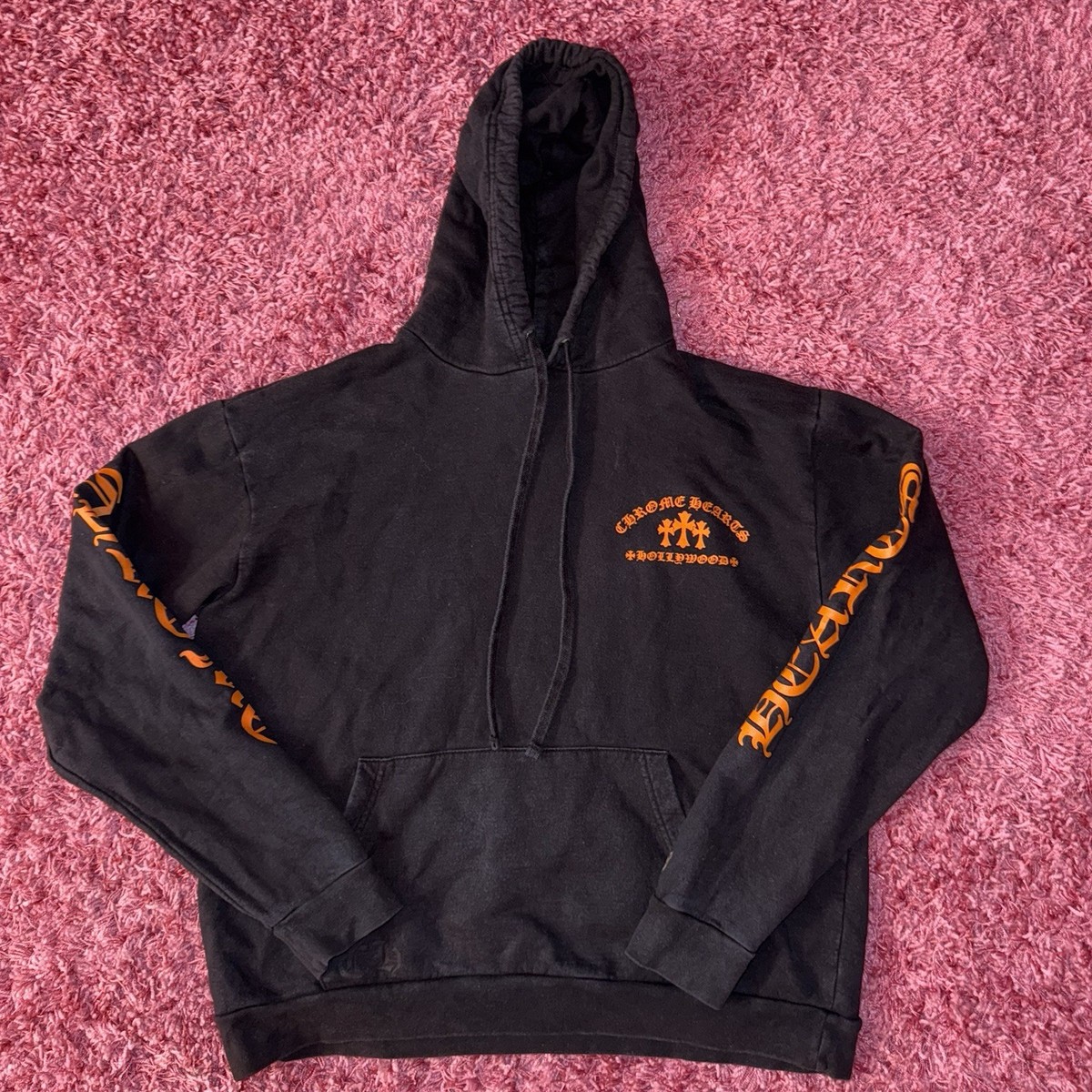 ★クロムハーツ★ Orange 3 Cemetery Cross Hoodie パーカー ☆クロムハーツ☆ Orange 3 Cemetery Cross Hoodie パーカー