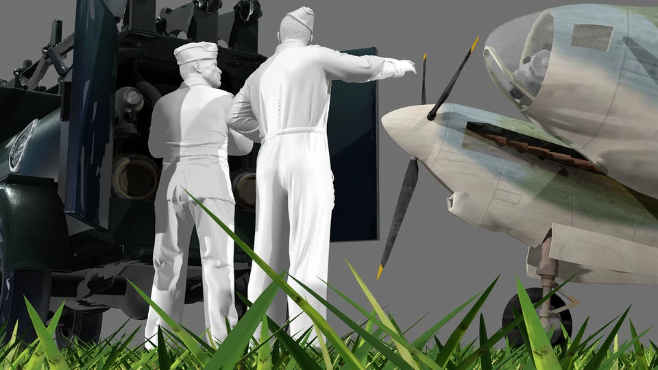 WWII  RAF Ground Crew - PR Mosquito  - 5 Figure Set - Image 2 of 4