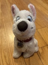 Walt Disney Store Pixar SOFT BOLT THE WHITE DOG 6" Plush Stuffed Animal Toy