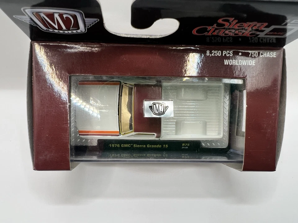 M2 Machines 1976 GMC Sierra Grande 15 Pickups By GMC White/Red CHASE!! - Image 4 of 4