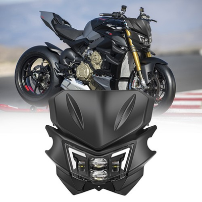 #ad #ad For Street Fighter Dirt Bike LED Headlights w DRLs Black Mask Plug and Play $84.00