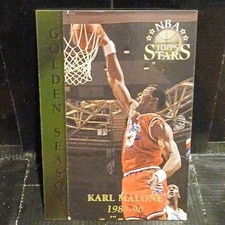Topps 1996 Stars #76 Karl Malone Golden Season Utah Jazz NBA Basketball Card