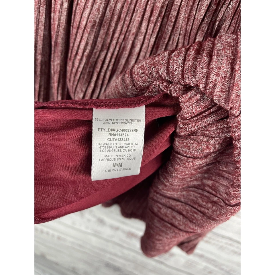 Falda Pleione para mujer mediana púrpura plisada longitud media texturizada boho chic Foto 4 de 4