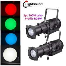 2X RGBW 300W LEKO LED Profile Spot Light DJ Stage Light For Wedding Theater Show
