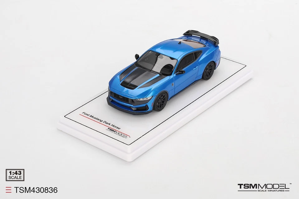 TrueScale Miniatures TSM430836: 1/43 Ford Mustang Dark Horse 2024 Grabber Blue - Image 2 of 4