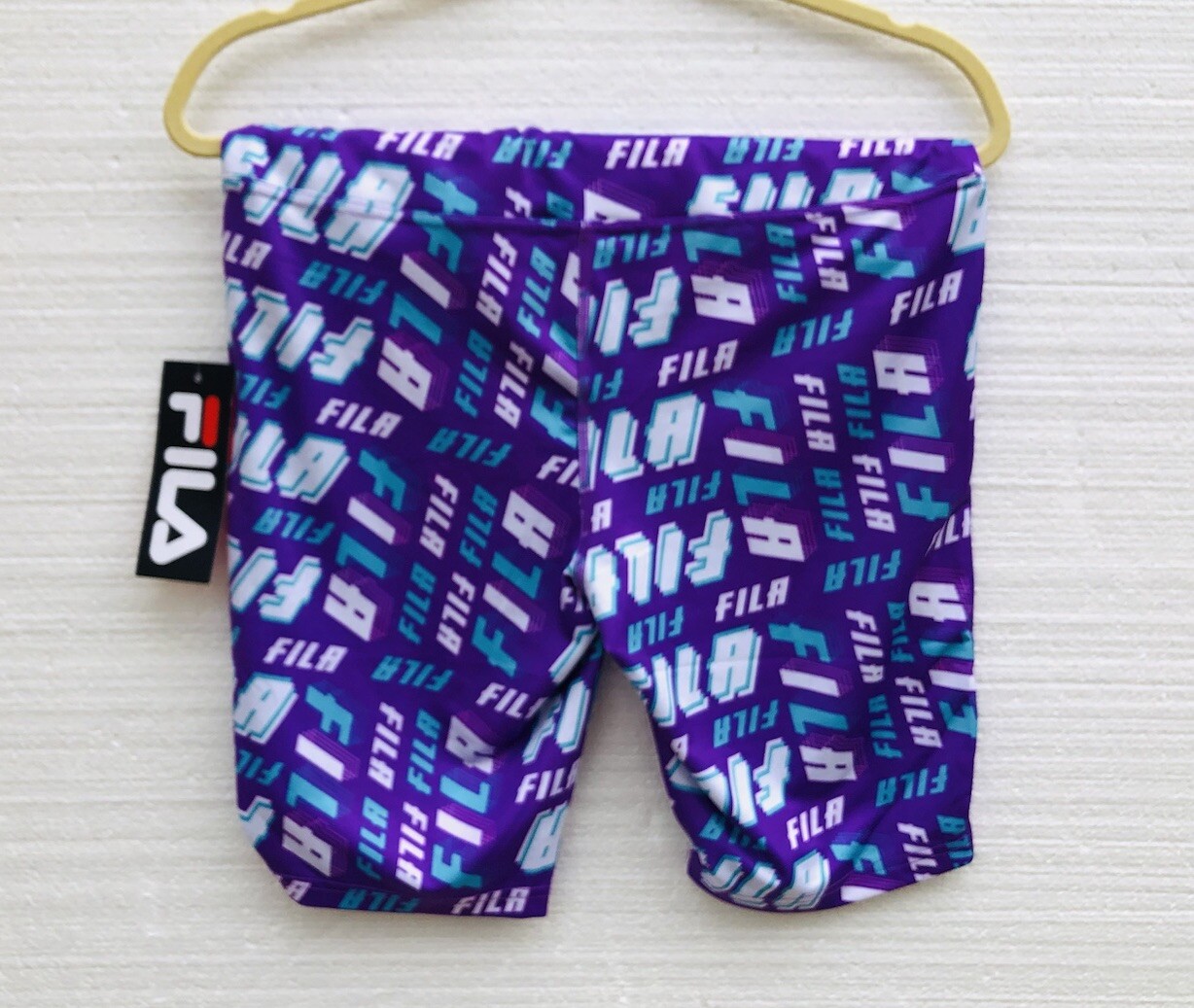 Pantaloncini sportivi donna medi Fila corsa allenamento multicolore stampa logo all over