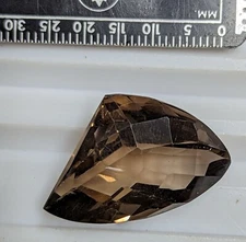 33 carat free form shape fancy cut SMOKEY QUARTZ Gemstone  (#U2273)