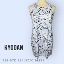 KYODAN Tie-Dye Athletic Mini Dress with Pockets, Medium
